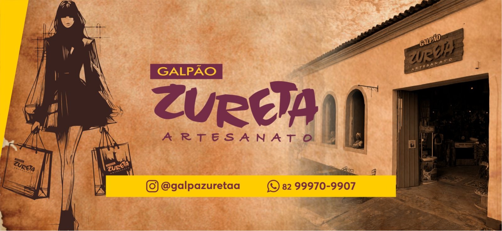 Galpão Zureta Artesanato — Instagram @galpazuretaa, WhatsApp (82) 99970-9907